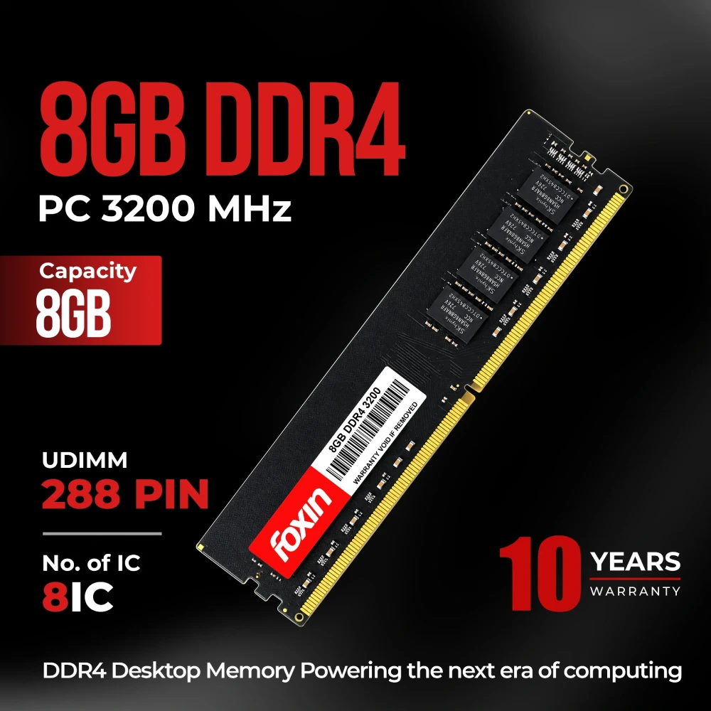 Foxin Desktop Ram 8GB DDR4 3200Mhz view 3